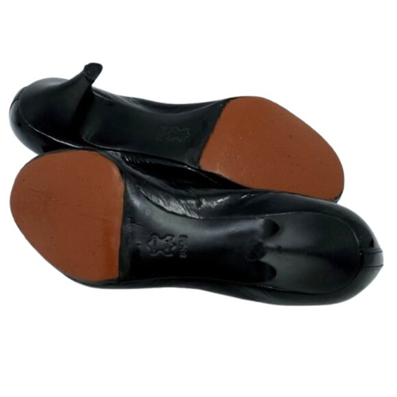 TORY BURCH~Caroline~BLACK PATENT LEATHER BALLET PUMPS Size 8.5 - Picture 4 of 5